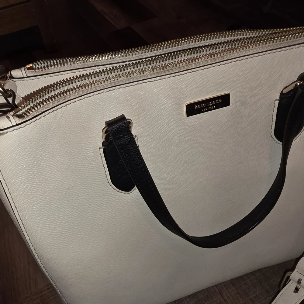 Kate Spade Cream and Black Satchel - Picture 10 of 13